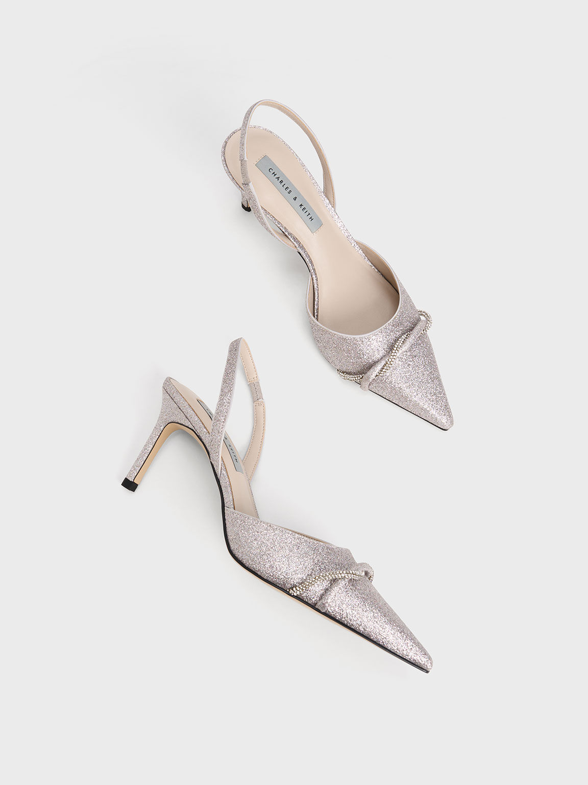 Charles and keith best sale silver shoes