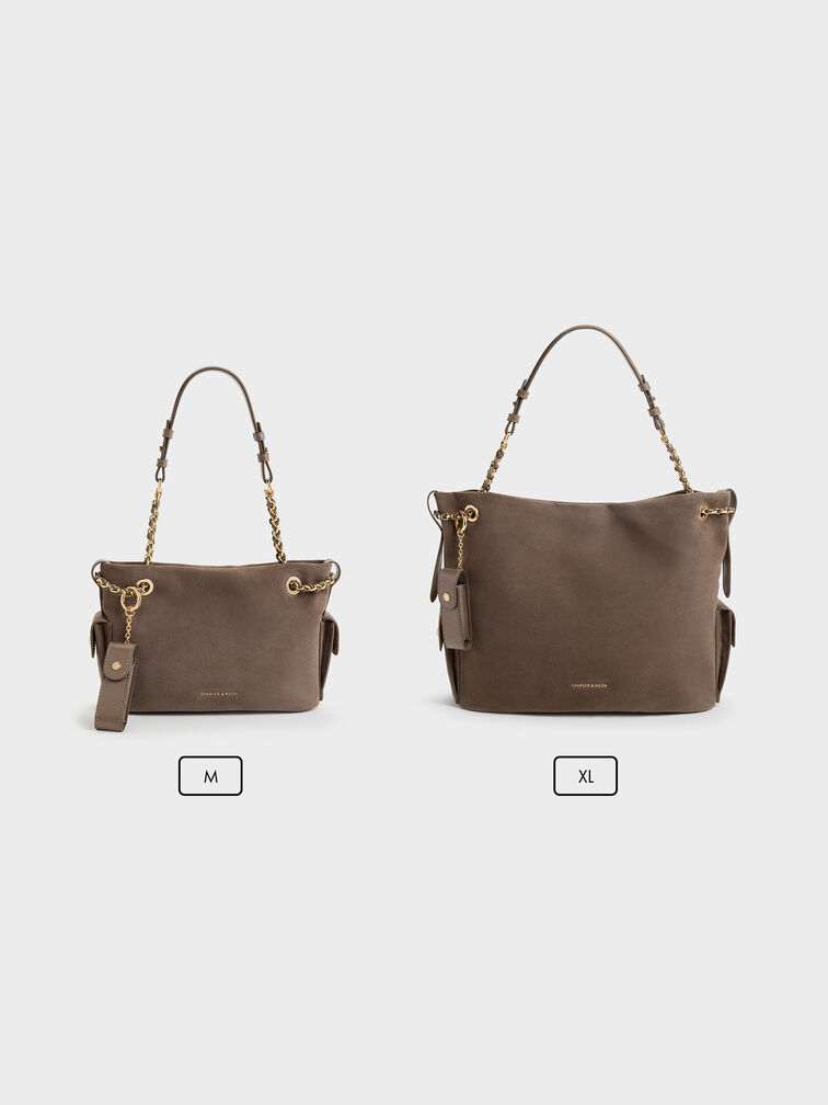 XL Lottie Side-Pocket Tote Bag, Stone Grey, hi-res