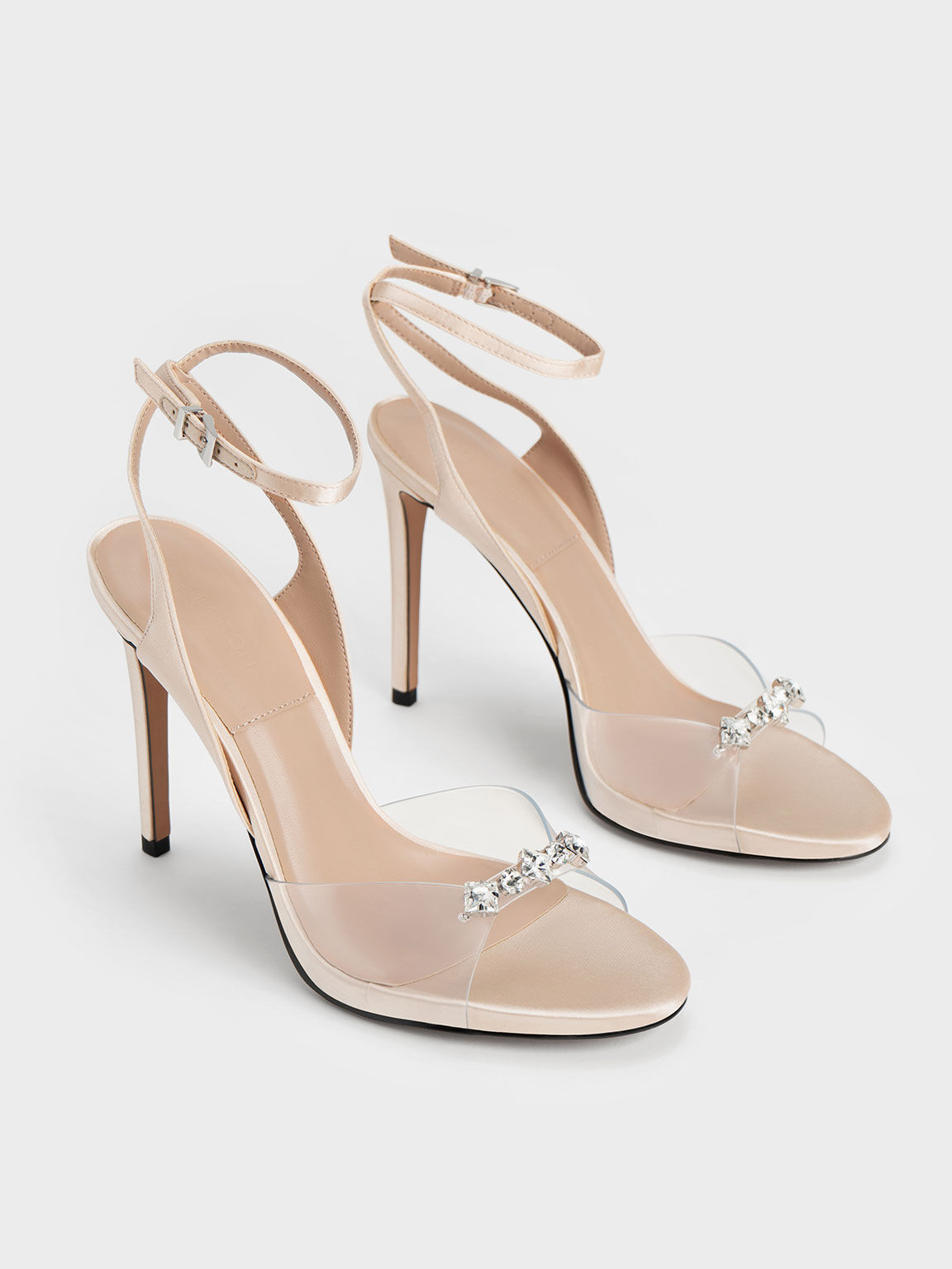 Clear gem sandals sale