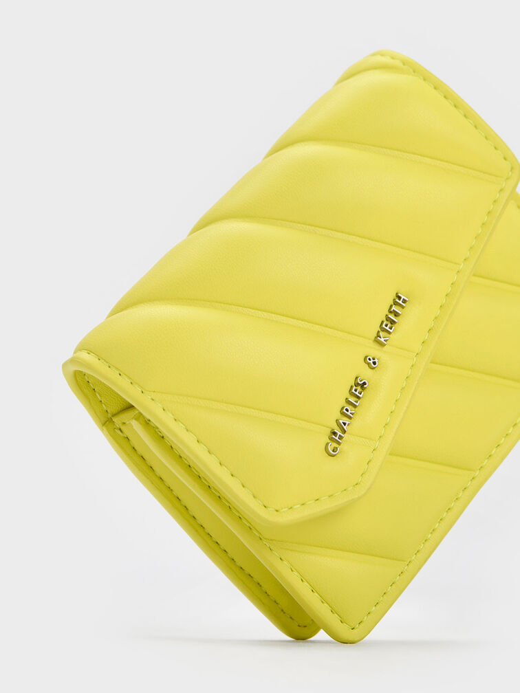 Asymmetric Flap Panelled Wallet, , hi-res