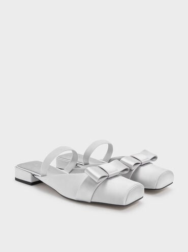 Brantley Bow Mules, Grey, hi-res