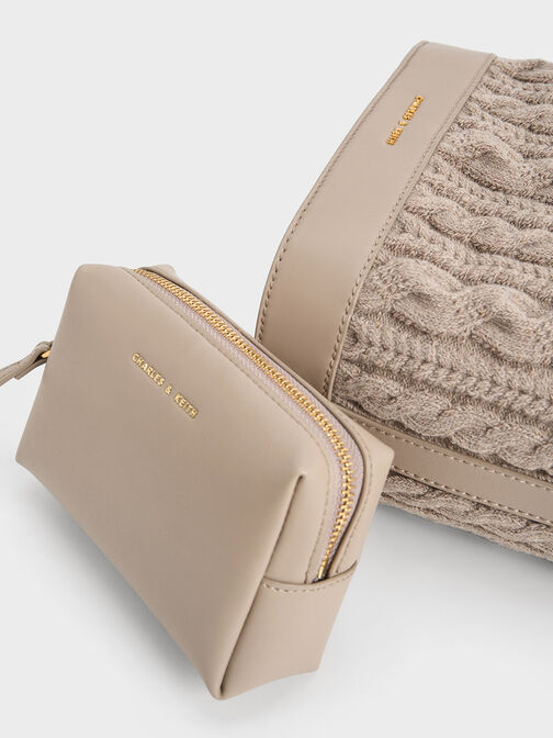 Apolline Textured Knit Bucket Bag, , hi-res