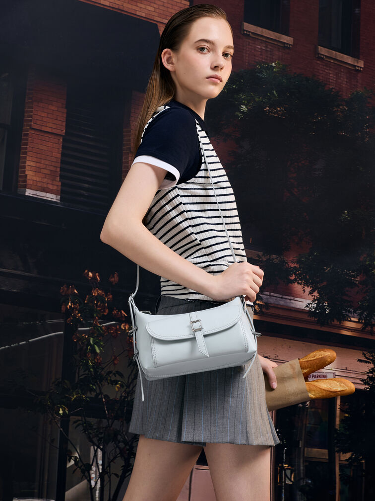 Mini Bryna Belted Hobo Bag, Sea Salt Blue, hi-res