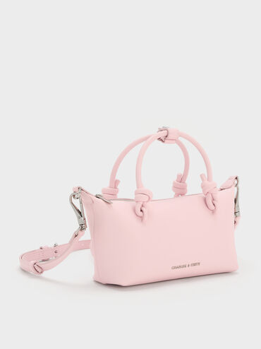 กระเป๋าโท้ทหูจับแบบปมรุ่น Sammie, สีคอตตอนแคนดี้พิงค์, hi-res