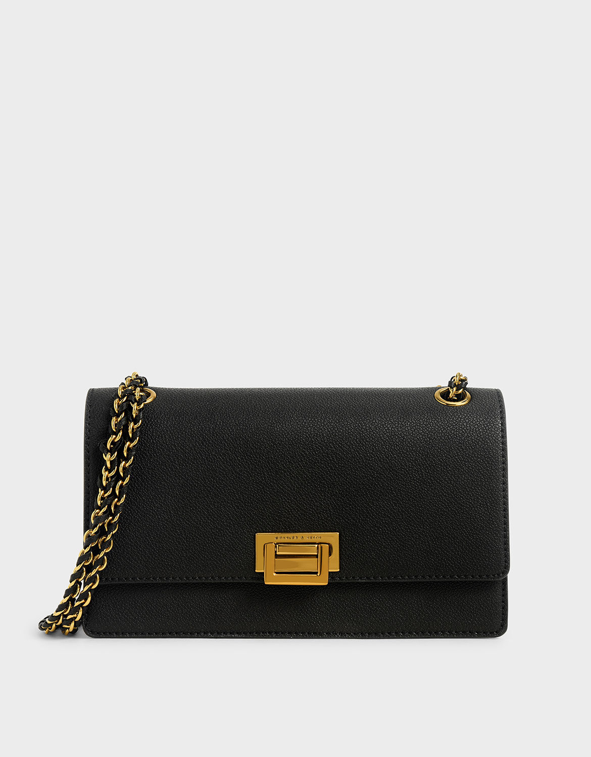 Black Chain Strap Shoulder Bag CHARLES KEITH TH