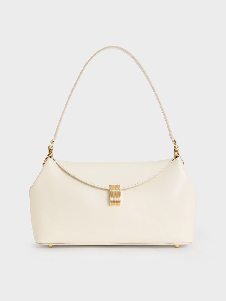 Wisteria Metallic-Accent Shoulder Bag, Cream, hi-res