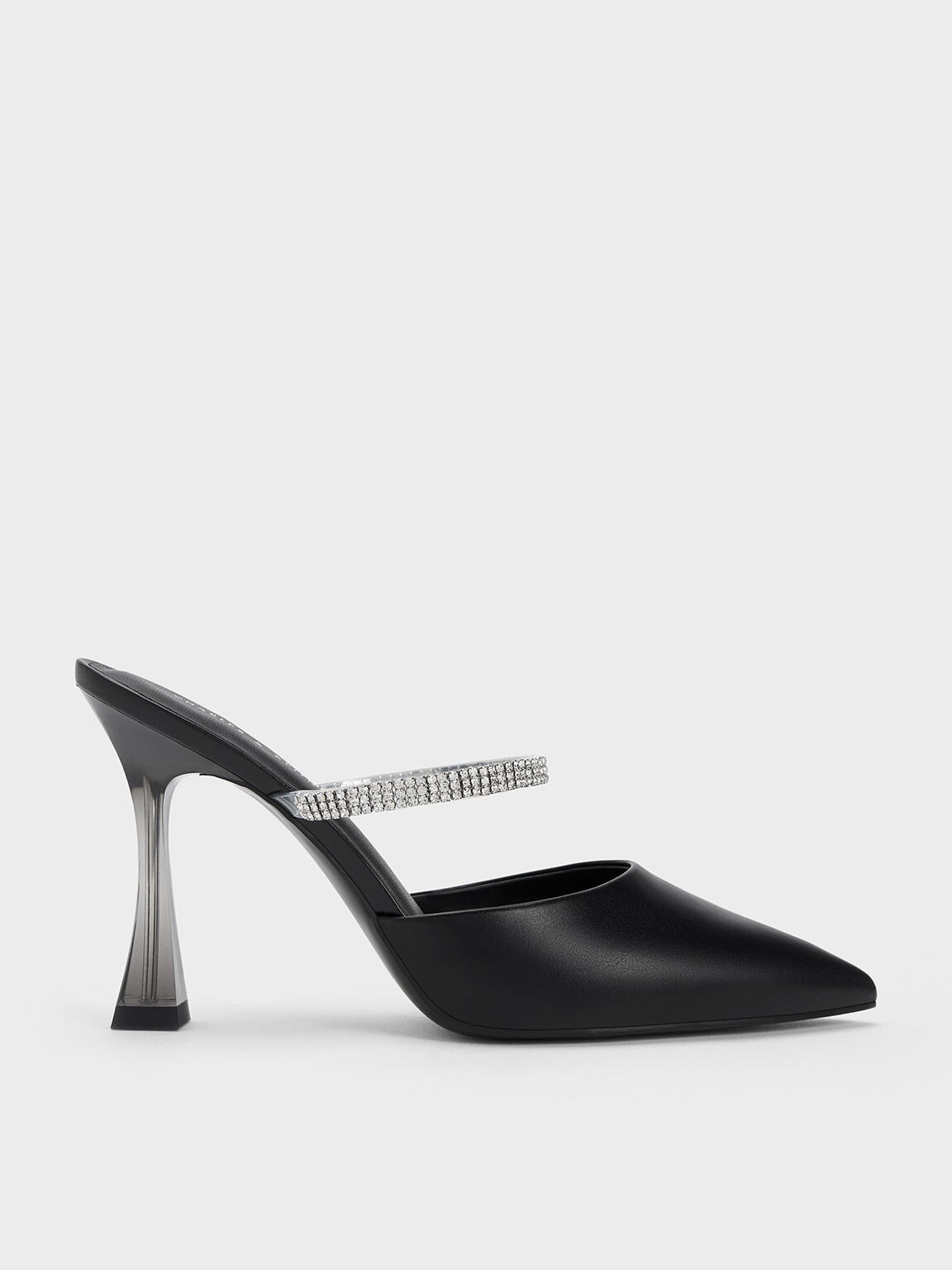 Black 2024 strap mules