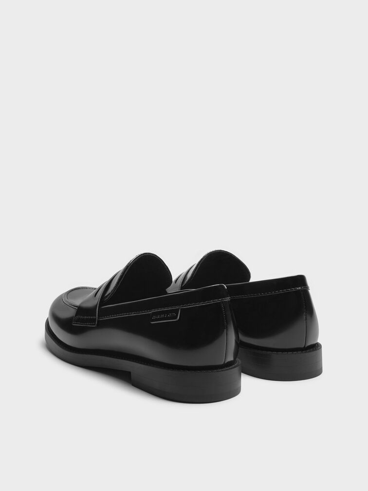 Arven Penny Loafers, Black Boxed, hi-res