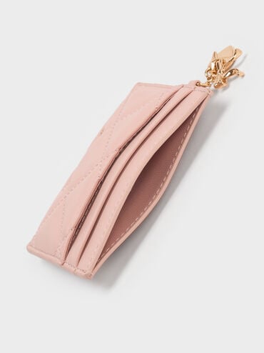 Arrietty Quilted Card Holder, Light Pink, hi-res