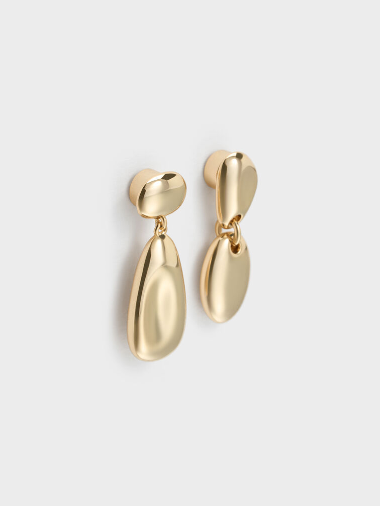 Donora Sculptural Drop Earrings, Gold, hi-res