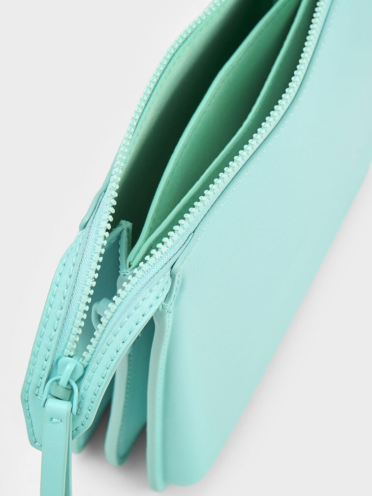 Camelia Trapeze Crossbody Bag, Turquoise, hi-res