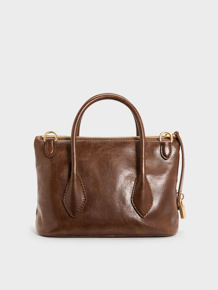 Aveline Front-Flap Crossbody Bag, Pecan Brown, hi-res