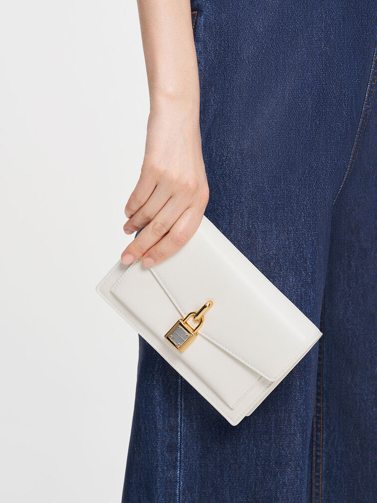 Padlock Envelope Crossbody Bag, , hi-res