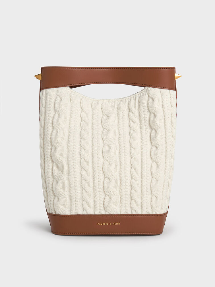 Apolline Textured Knit Bucket Bag, , hi-res