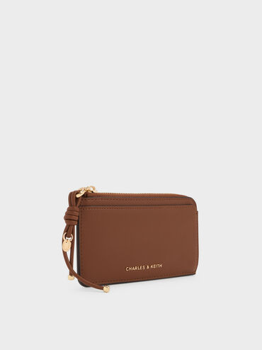 Everleigh Zip-Around Card Holder, Chocolate, hi-res