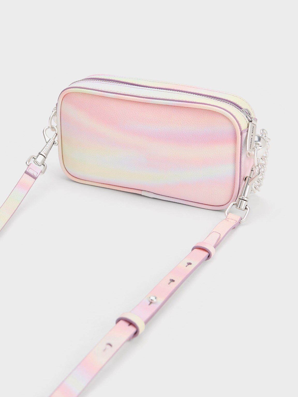 Charles keith holographic store bag
