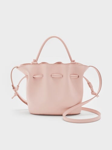 Sammie Drawstring Bucket Bag, Soft Pink, hi-res