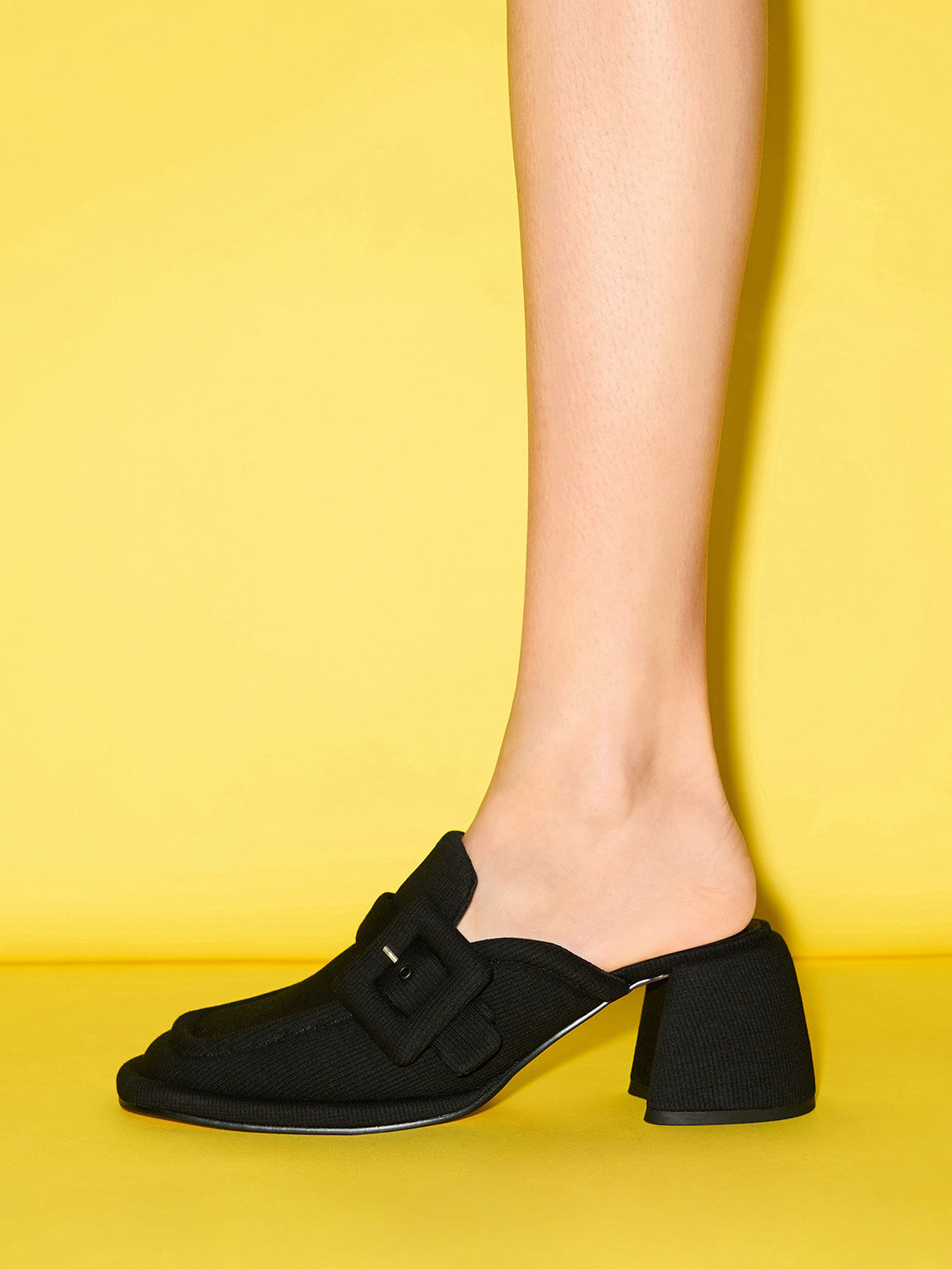 Loafer mule heel discount