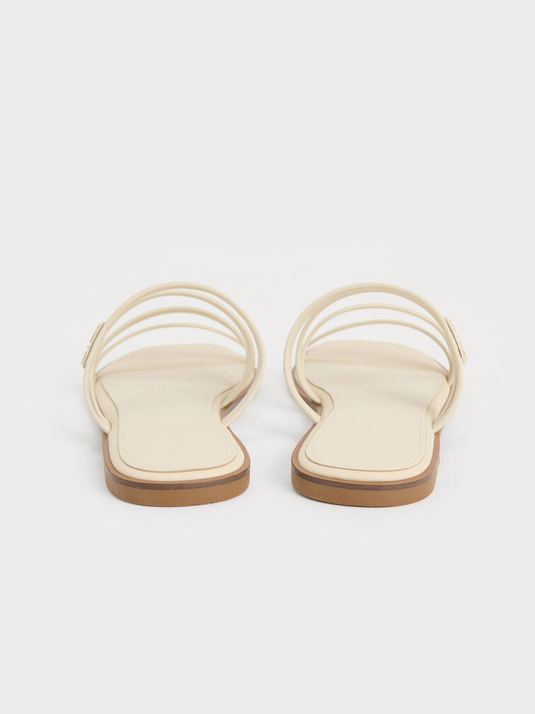 Lliana Strappy Slide Sandals, Chalk, hi-res