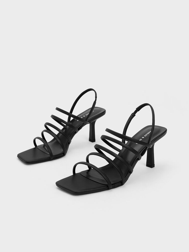 Strappy Blade Heel Sandals, , hi-res