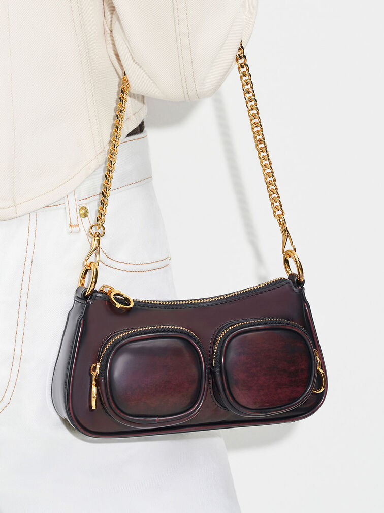 Letitia Chain-Link Shoulder Bag, , hi-res