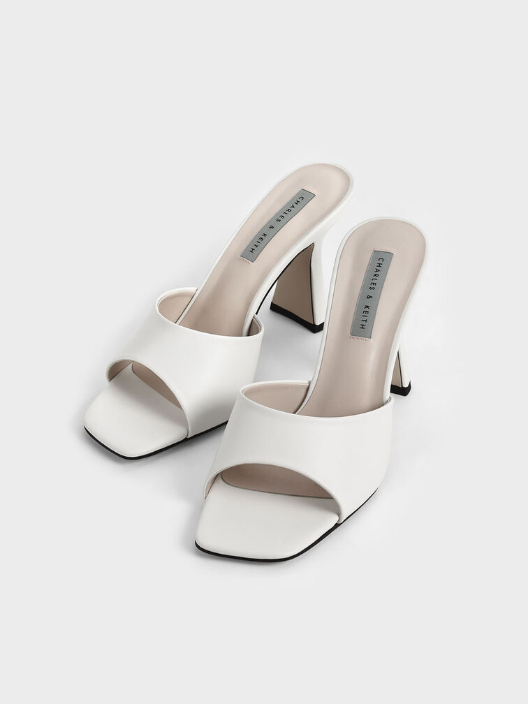 Square Toe Heeled Mules, , hi-res