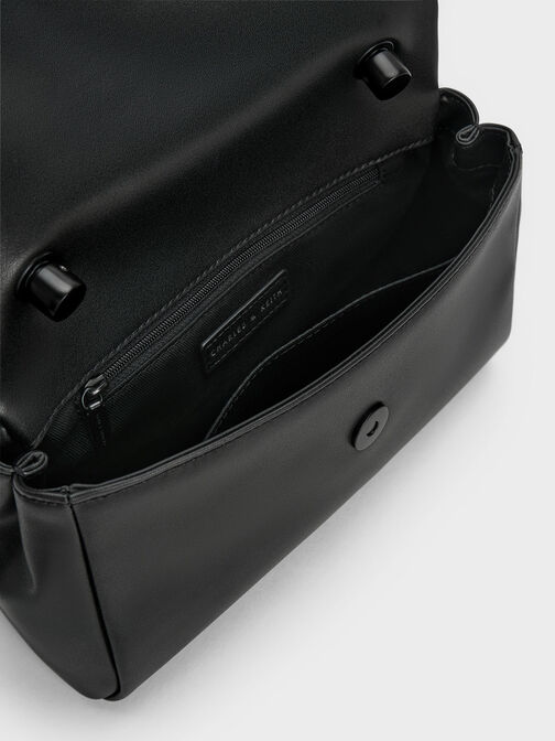 Curved Handle Shoulder Bag, , hi-res