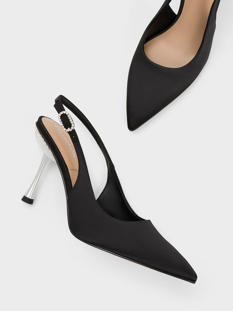 Demi Recycled Polyester Slingback Pumps, , hi-res