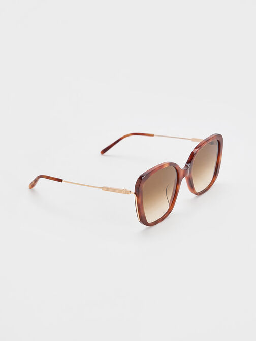 Renee Recycled Acetate Butterfly Sunglasses, T. Shell, hi-res