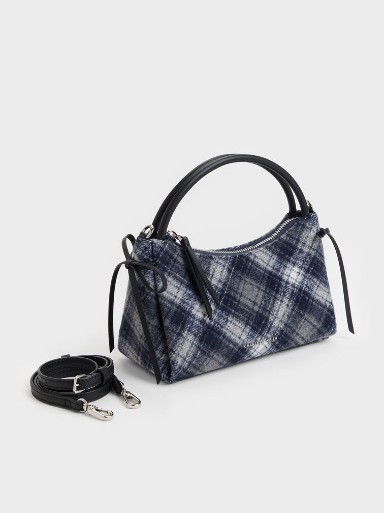 Hazel Checkered Top Handle Bag, Multi, hi-res