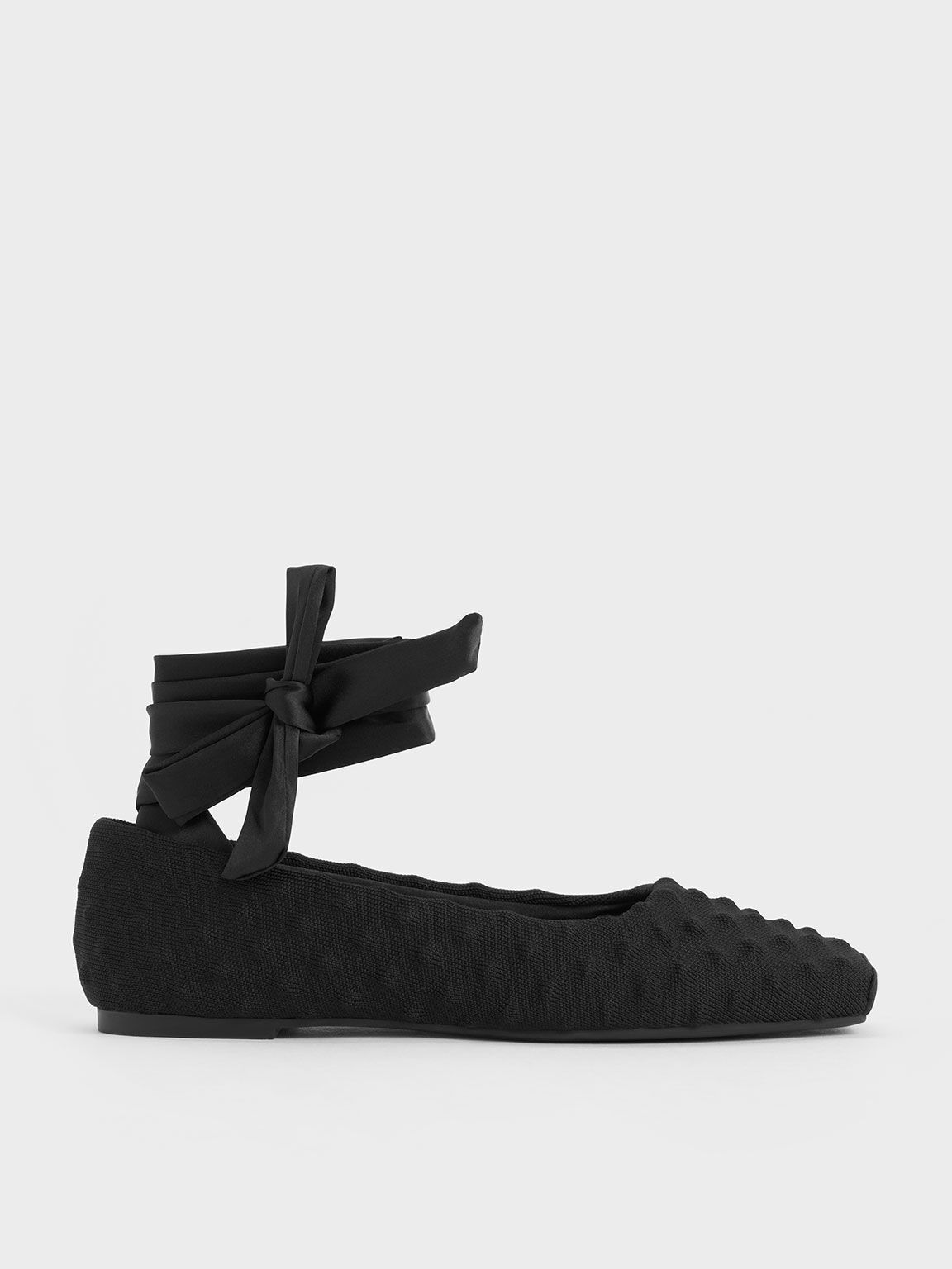 Ballet flats with ties sales
