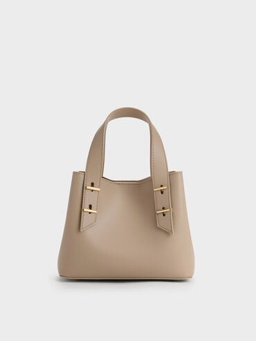 กระเป๋าโท้ทมินิพร้อมหูจับแบบคู่รุ่น Shania, สีโทป, hi-res