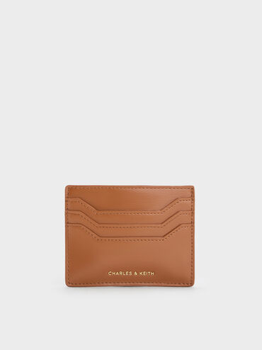 กระเป๋าใส่บัตรดีไซน์หลายช่องรุ่น Carli, สีน้ำตาล, hi-res