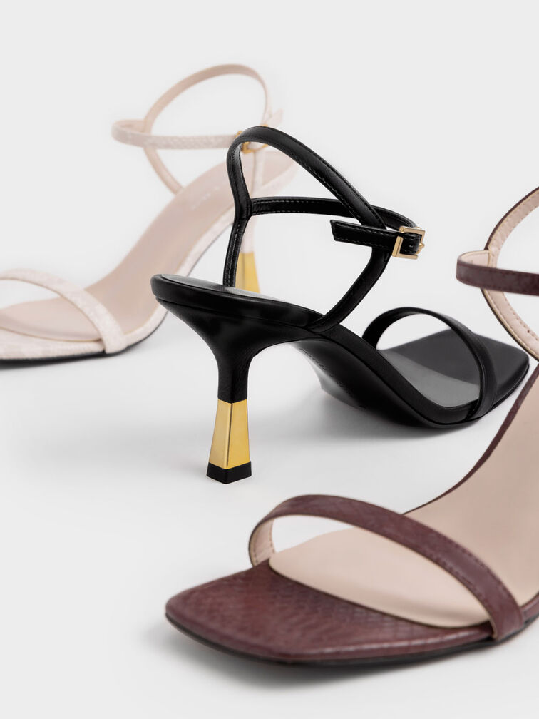 Ankle-Strap Heeled Sandals, , hi-res