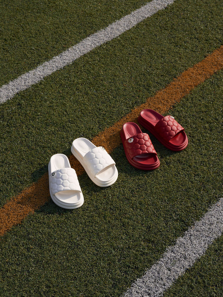 Textured Flatform Sliders, , hi-res