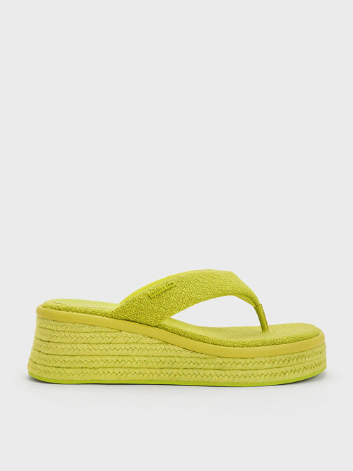 Woven Espadrille Thong Sandals, , hi-res