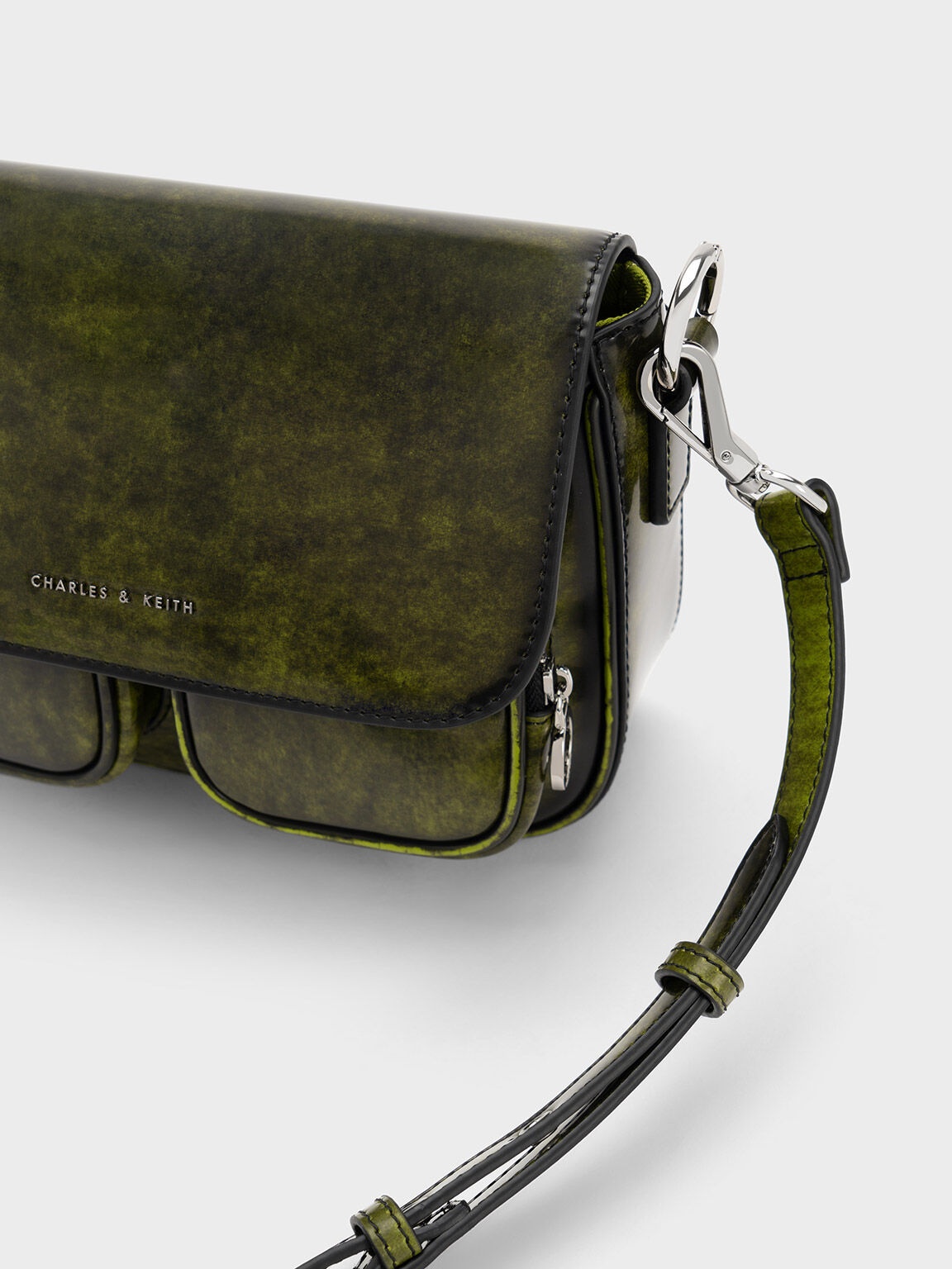 Charles & keith 2024 front flap sling bag