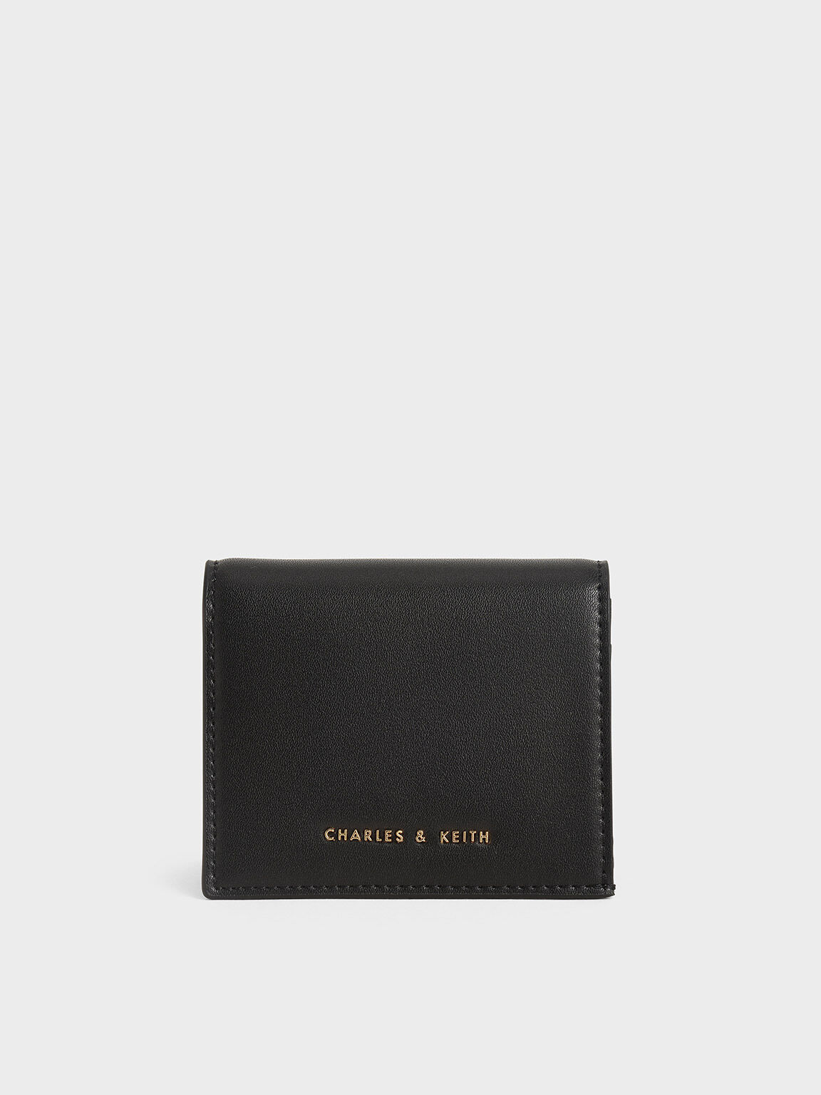 Black Zip Around Short Wallet - CHARLES & KEITH TH