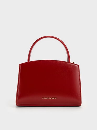 Aubrielle Horse-Motif Top Handle Bag, Tomato Red, hi-res