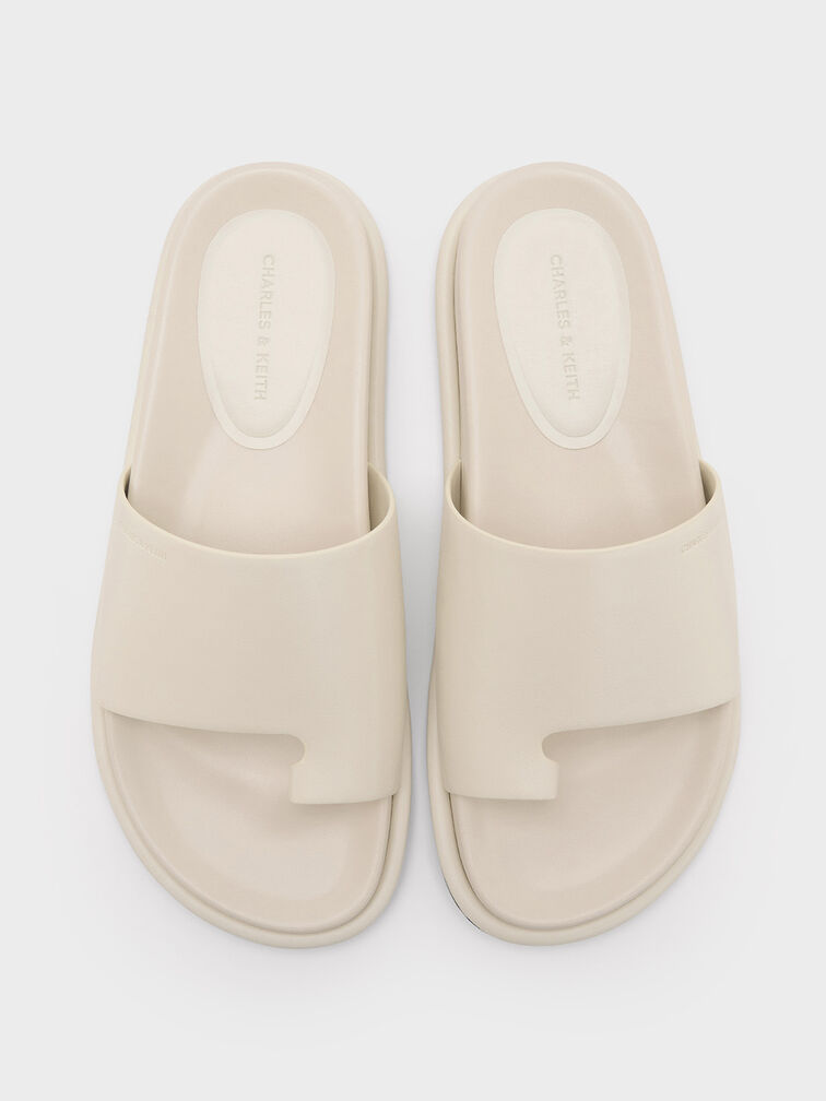 Wide-Strap Toe-Ring Sandals, Chalk, hi-res