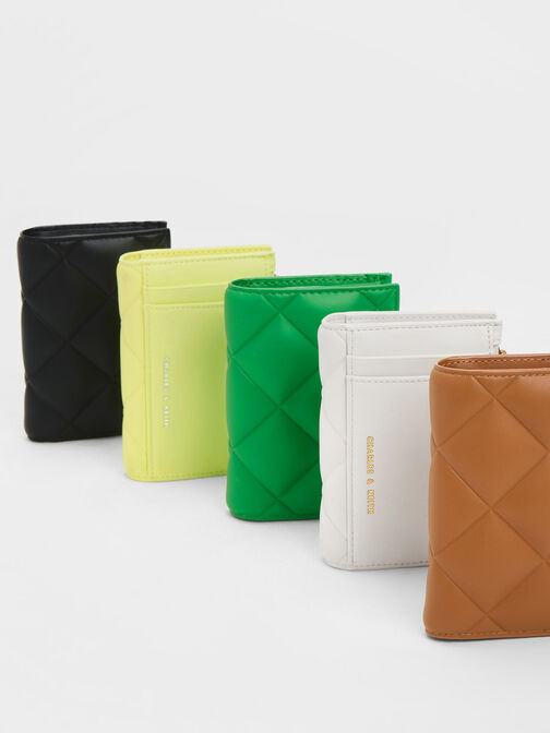 Gemma Quilted Card Holder, สีช็อคโกแลต, hi-res