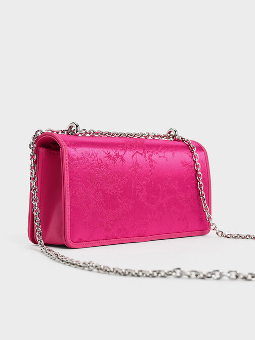 Paffuto Recycled Satin Chain Handle Long Wallet, , hi-res