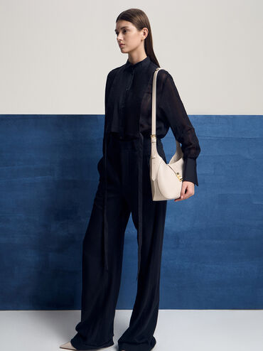 Wisteria Belted Shoulder Bag, Oat, hi-res