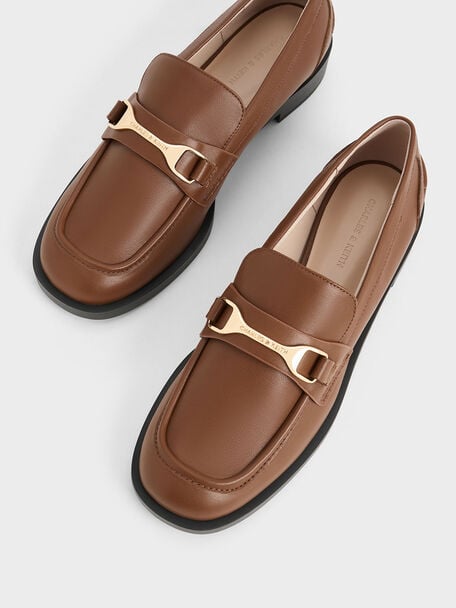 Metallic-Accent Loafers, , hi-res