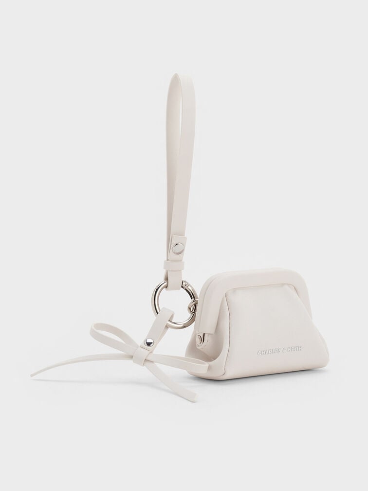 Bow Micro Bag Charm, Meringue White, hi-res