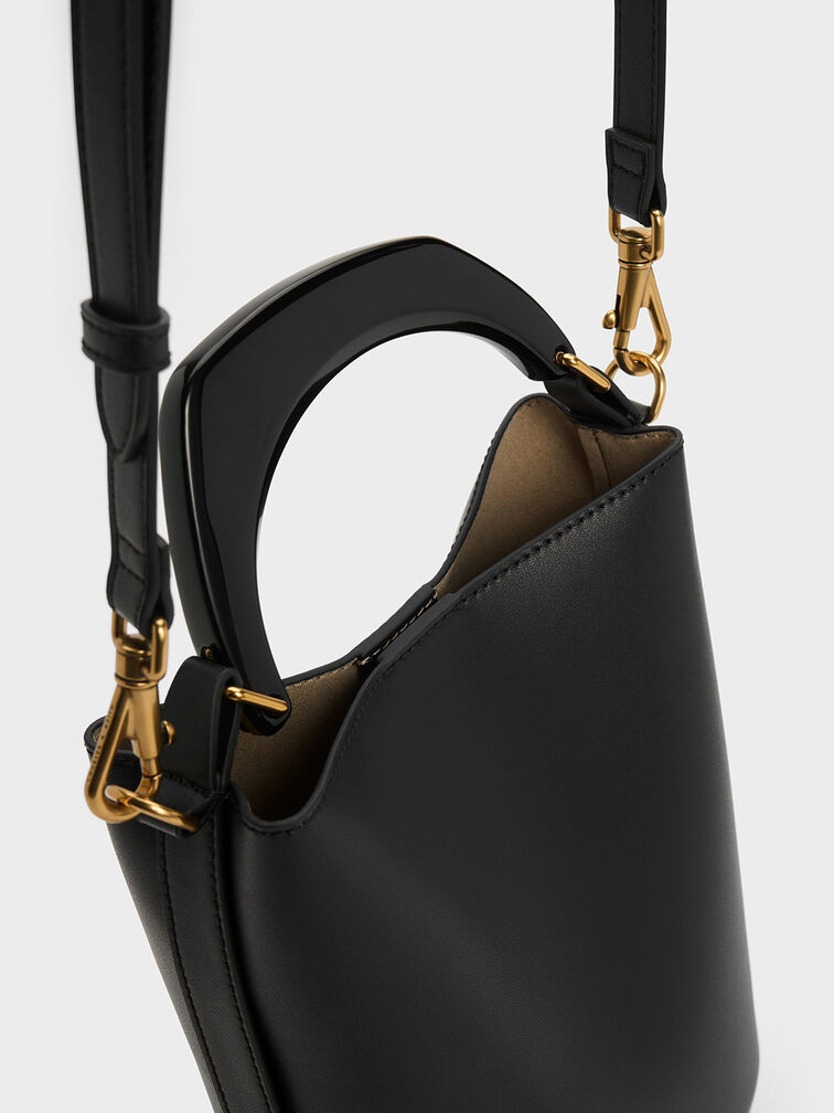 Marlin Acrylic Handle Bucket Bag, , hi-res