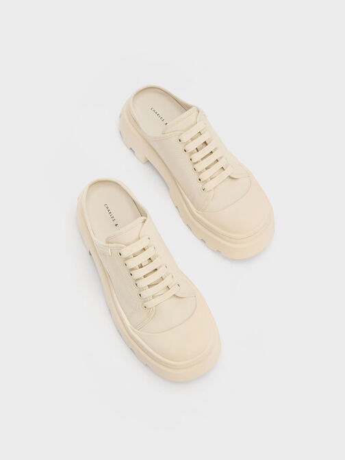 Canvas Backless Sneakers, , hi-res