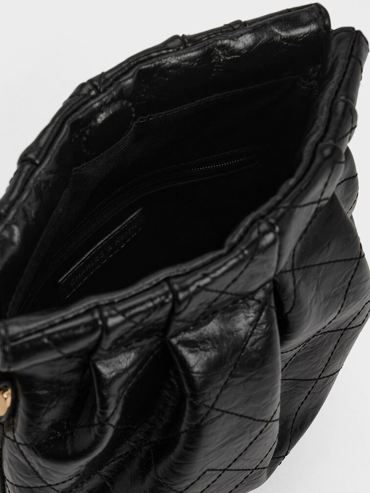 กระเป๋าเป้สองฟังก์ชันดีไซน์สายโซ่รุ่น Duo, สีดำ, hi-res