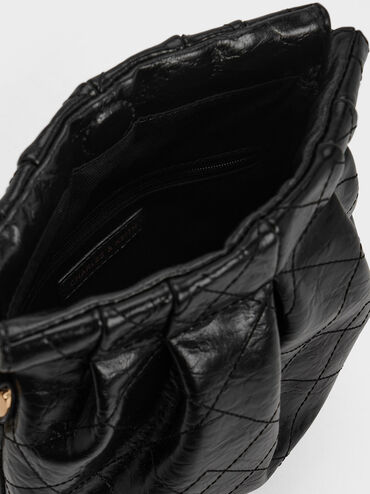 กระเป๋าเป้สองฟังก์ชันดีไซน์สายโซ่รุ่น Duo, สีดำ, hi-res