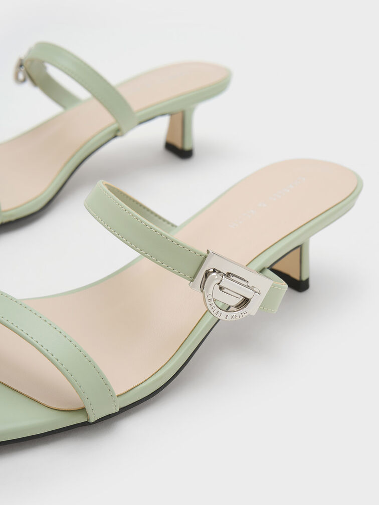Metallic Accent Double Strap Mules, , hi-res